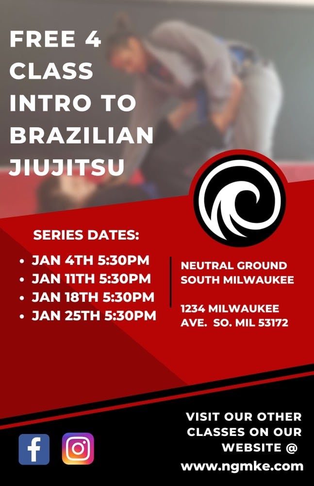Free 4 class intro to Brazilian Jiu Jitsu